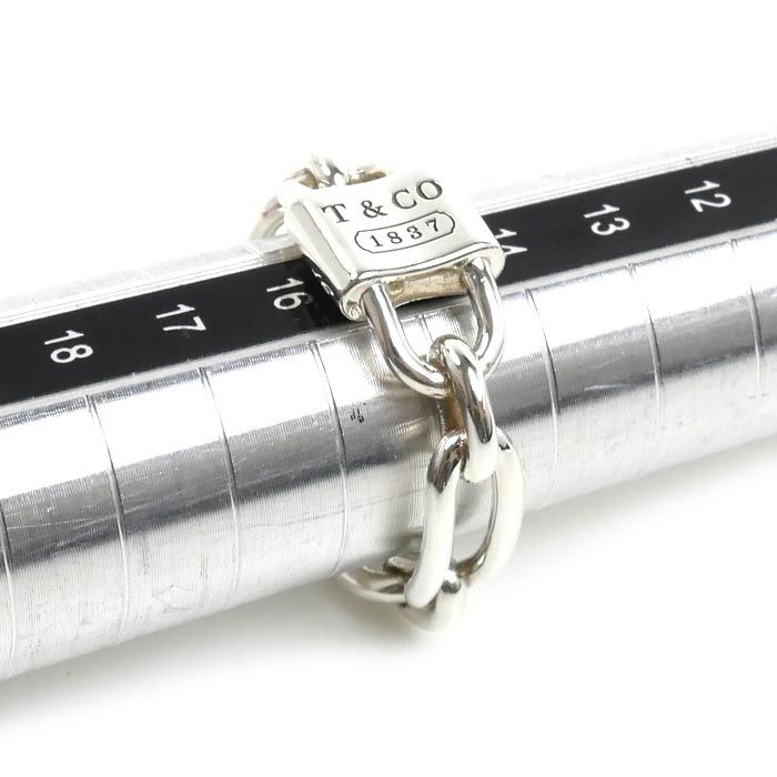 Tiffany & Co 925 Sterling Silver Small Double Lock Ring No 15 — view 6