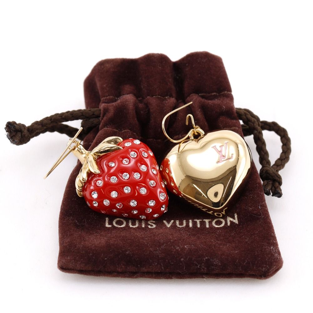 Louis Vuitton Boucle D'reil Frais Strawberry Resin Line Stone Pink Earrings — view 8