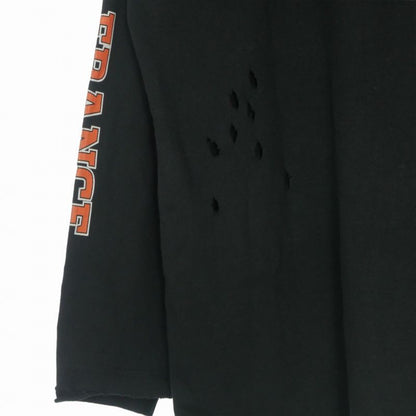 Balenciaga Distressed Print Long Sleeve T-Shirt L Black — view 7