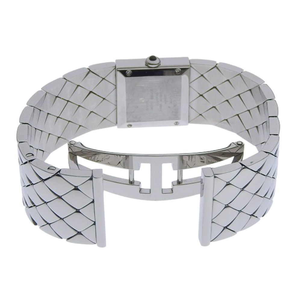 Chanel Quilted Stainless Steel Silver Quartz Analog Display Black Dial Watch — view 5