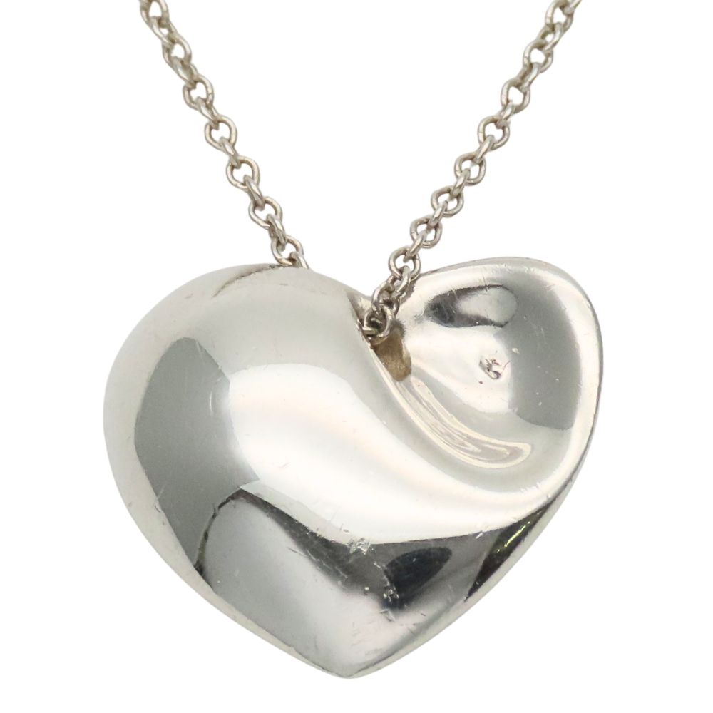 Tiffany & Co Necklace Fold Heart 925 Sterling Silver Pendant