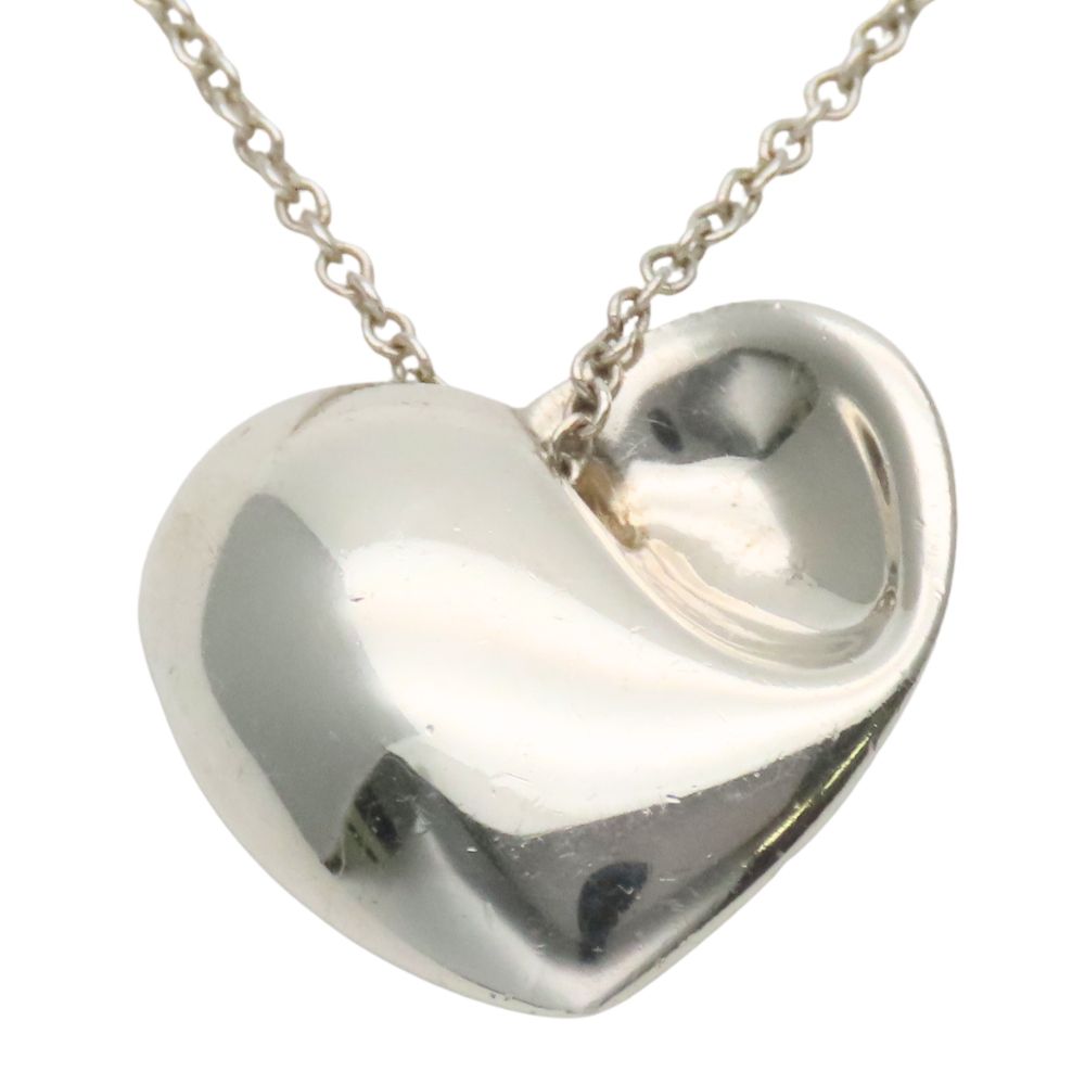 Tiffany & Co Necklace Fold Heart 925 Sterling Silver Pendant — view 2