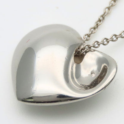 Tiffany & Co Necklace Fold Heart 925 Sterling Silver Pendant — view 3