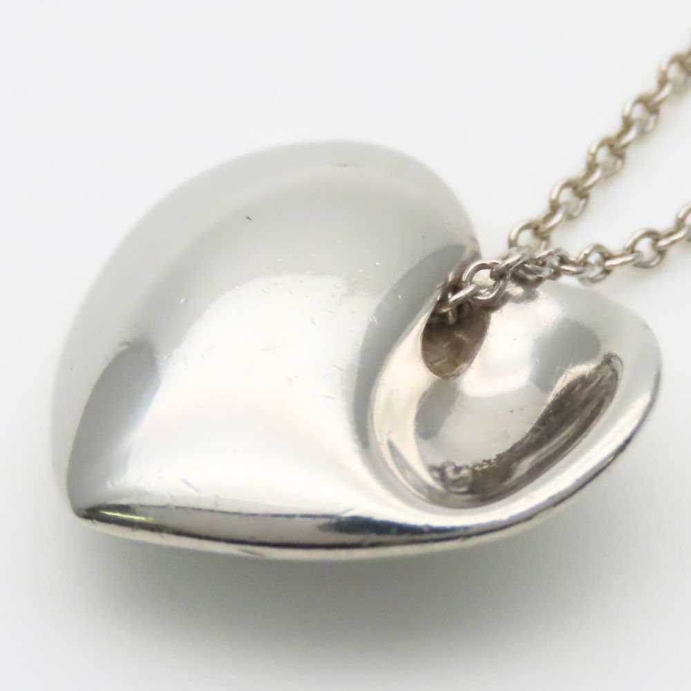 Tiffany & Co Necklace Fold Heart 925 Sterling Silver Pendant — view 4