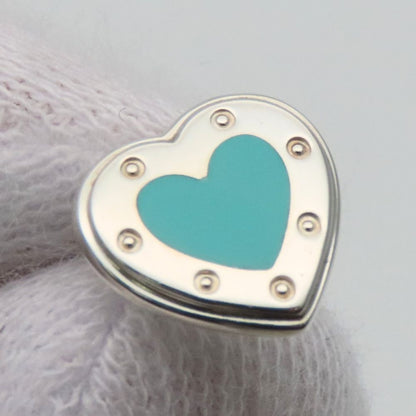 Tiffany & Co Earrings Return to Mini Love Heart 925 Sterling Silver Enamel — view 7