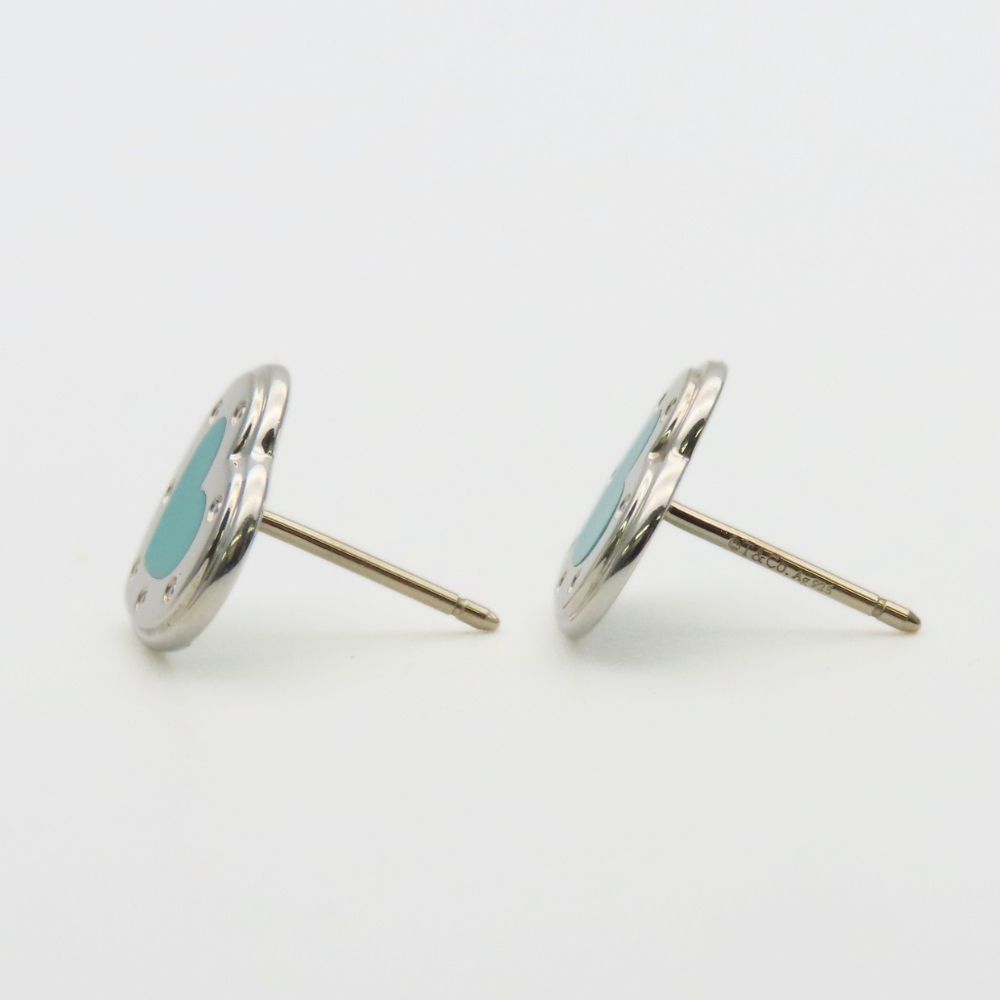 Tiffany & Co Earrings Return to Mini Love Heart 925 Sterling Silver Enamel — view 3
