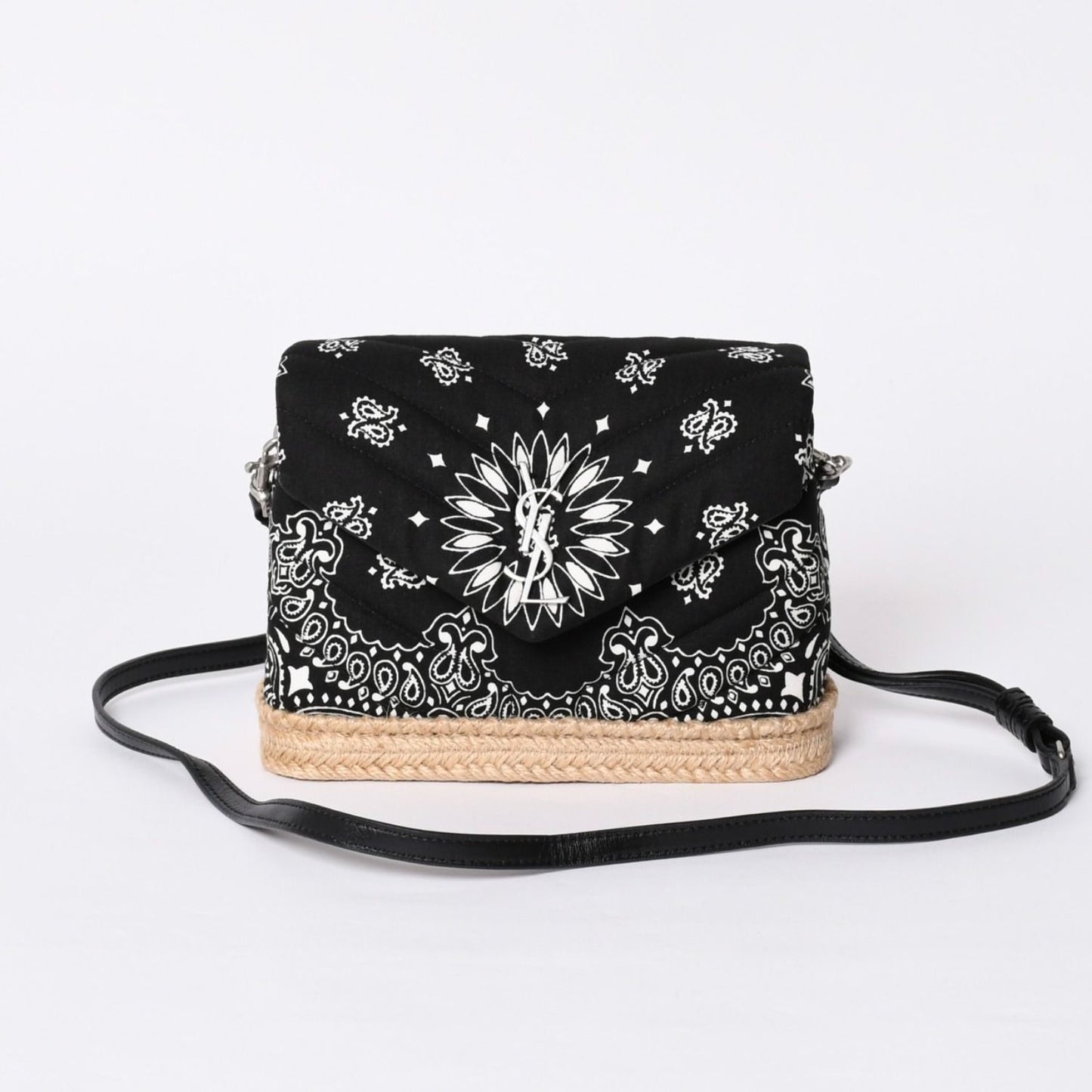 Saint Laurent Toy Loulou Shoulder Bag Paisley Pattern Chevron Quilted YSL Logo