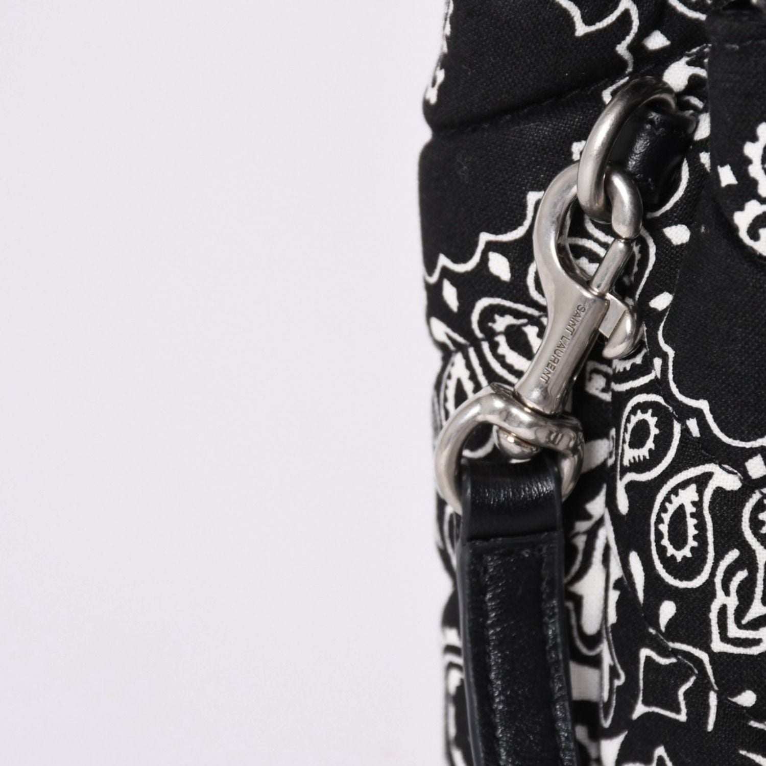 Saint Laurent Toy Loulou Shoulder Bag Paisley Pattern Chevron Quilted YSL Logo — view 5