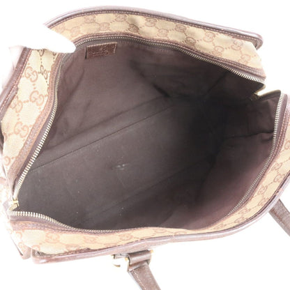 Gucci GG Canvas Leather Business Document Briefcase Tote Brown Rme — view 7