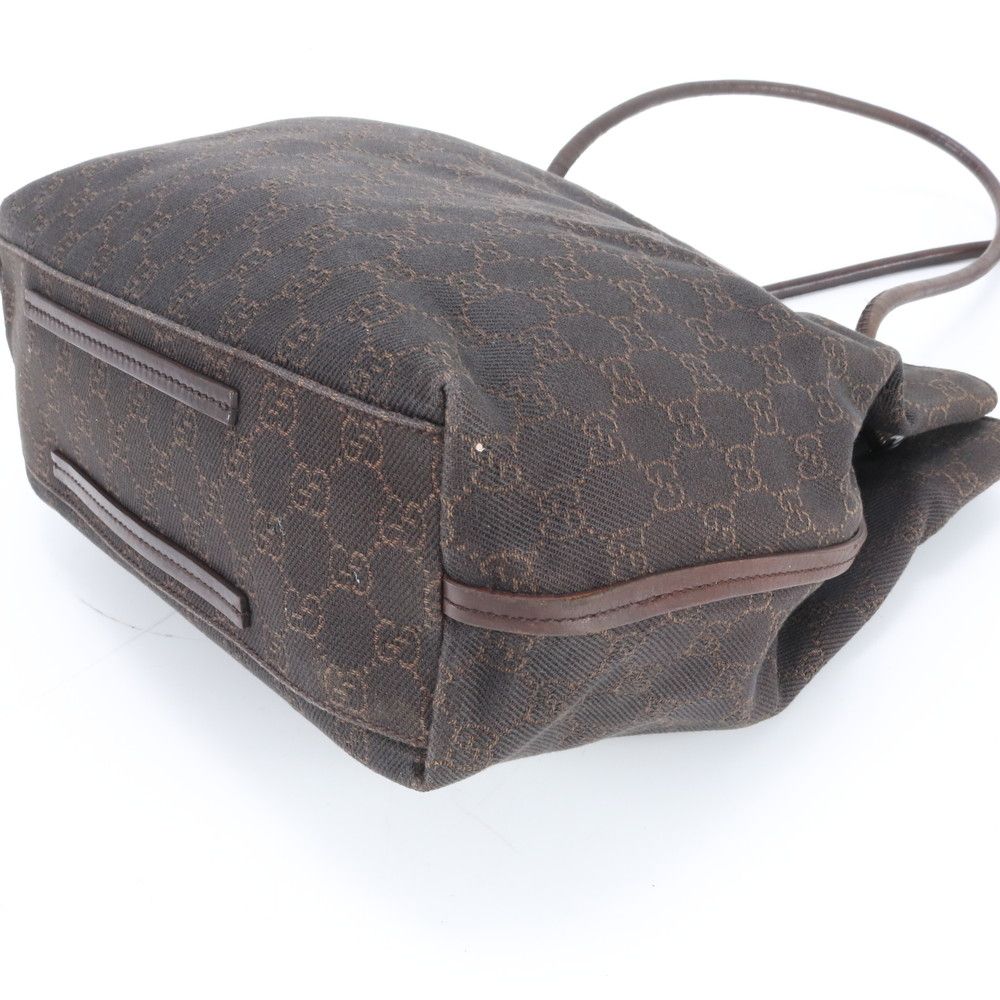 Gucci GG Canvas Leather Shoulder Bag Hand Brown Ree — view 5