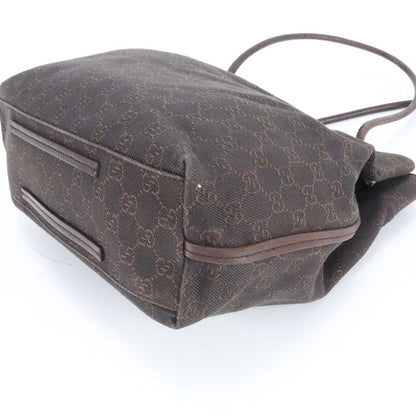 Gucci GG Canvas Leather Shoulder Bag Hand Brown Ree — view 5