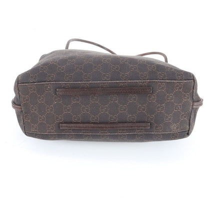 Gucci GG Canvas Leather Shoulder Bag Hand Brown Ree — view 6