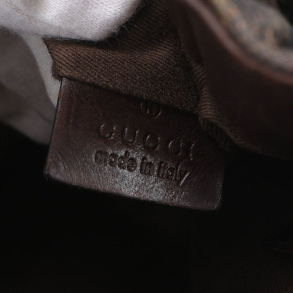Gucci GG Canvas Leather Shoulder Bag Hand Brown Ree — view 9