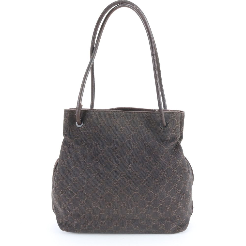 Gucci GG Canvas Leather Shoulder Bag Hand Brown Ree — view 3