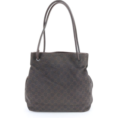 Gucci GG Canvas Leather Shoulder Bag Hand Brown Ree — view 3