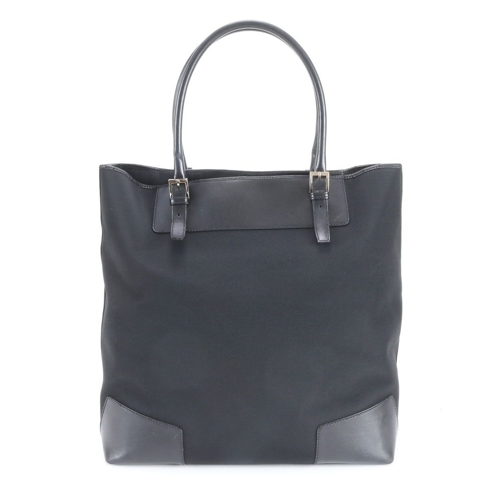 Gucci Leather Tote Shoulder Business Document Black Ree — view 3