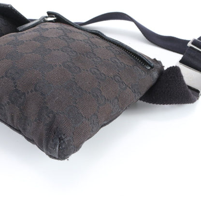 Gucci GG Canvas Leather 2-Way Belt Bag Crossbody Body Waist Pouch Shoulder Tote — view 4