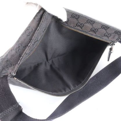 Gucci GG Canvas Leather 2-Way Belt Bag Crossbody Body Waist Pouch Shoulder Tote — view 7