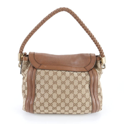 Gucci GG Canvas Bella Leather Shoulder Bag Tote Hand Ree — view 3