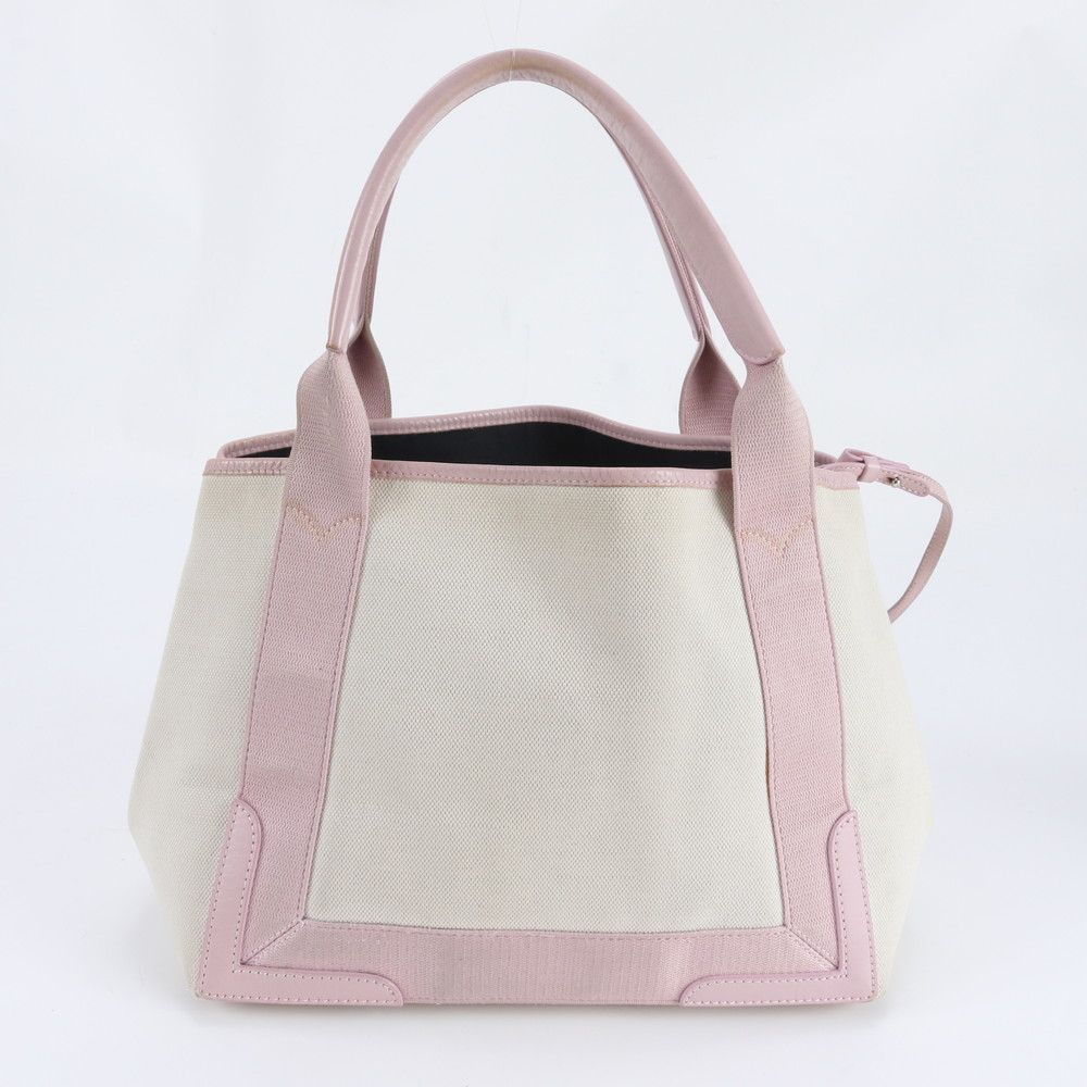 Balenciaga Pouch Navy Cabas Leather Tote Shoulder Hand Ree — view 3
