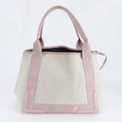 Balenciaga Pouch Navy Cabas Leather Tote Shoulder Hand Ree — view 3