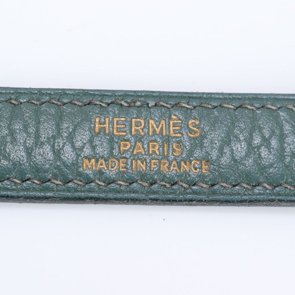 Hermes Bolide Leather Shoulder Strap Bag Gold Ree — view 8