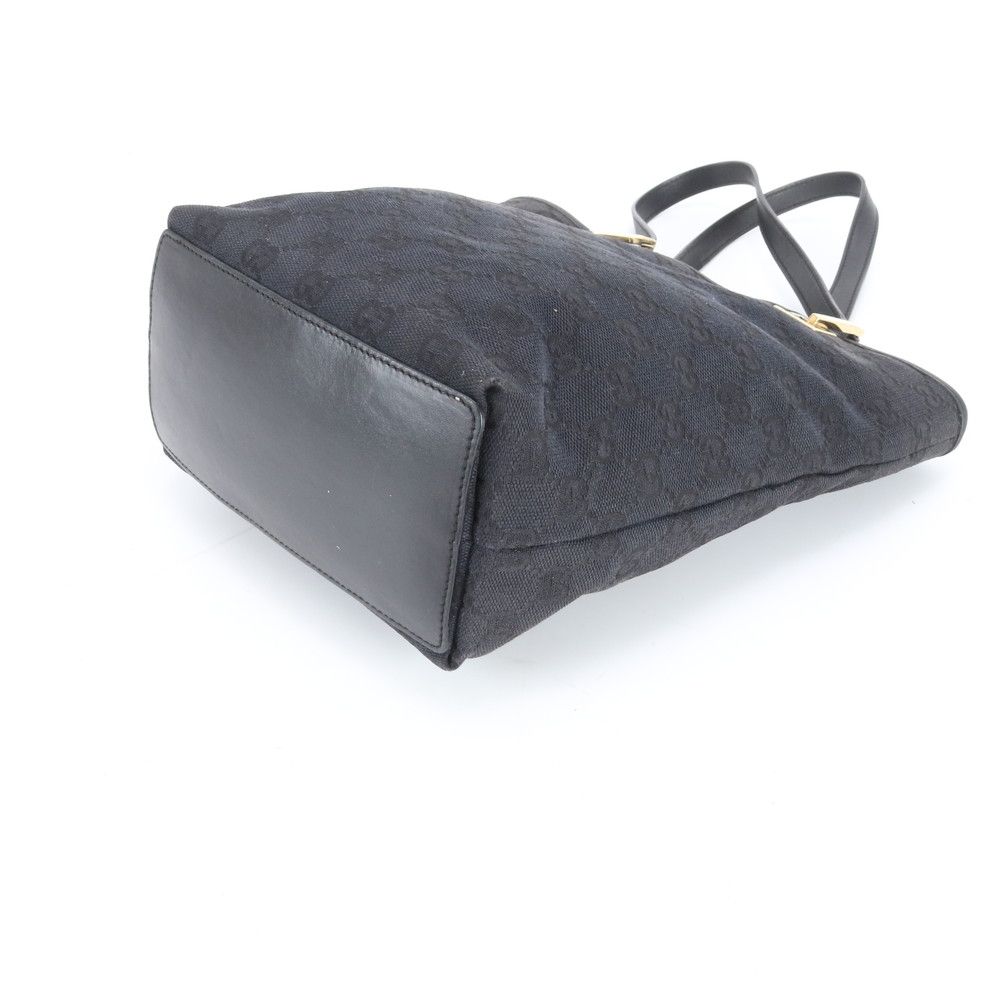 Gucci GG Canvas 002 Leather Tote Shoulder Hand Black Ree — view 5