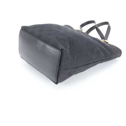 Gucci GG Canvas 002 Leather Tote Shoulder Hand Black Ree — view 5