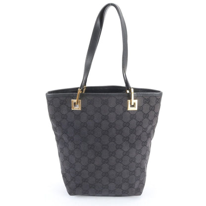 Gucci GG Canvas 002 Leather Tote Shoulder Hand Black Ree — view 3