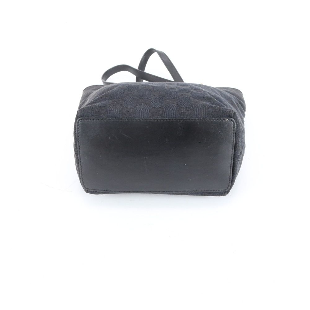 Gucci GG Canvas 002 Leather Tote Shoulder Hand Black Ree — view 6