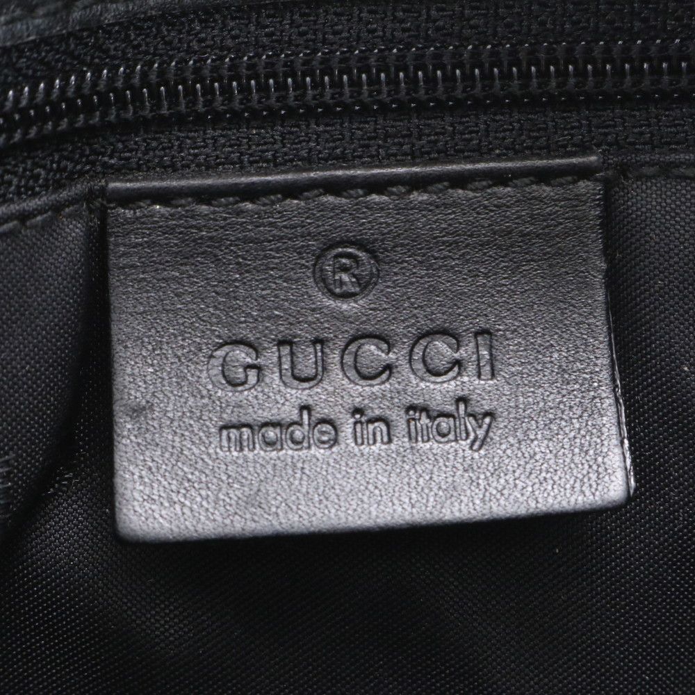 Gucci GG Canvas 002 Leather Tote Shoulder Hand Black Ree — view 8
