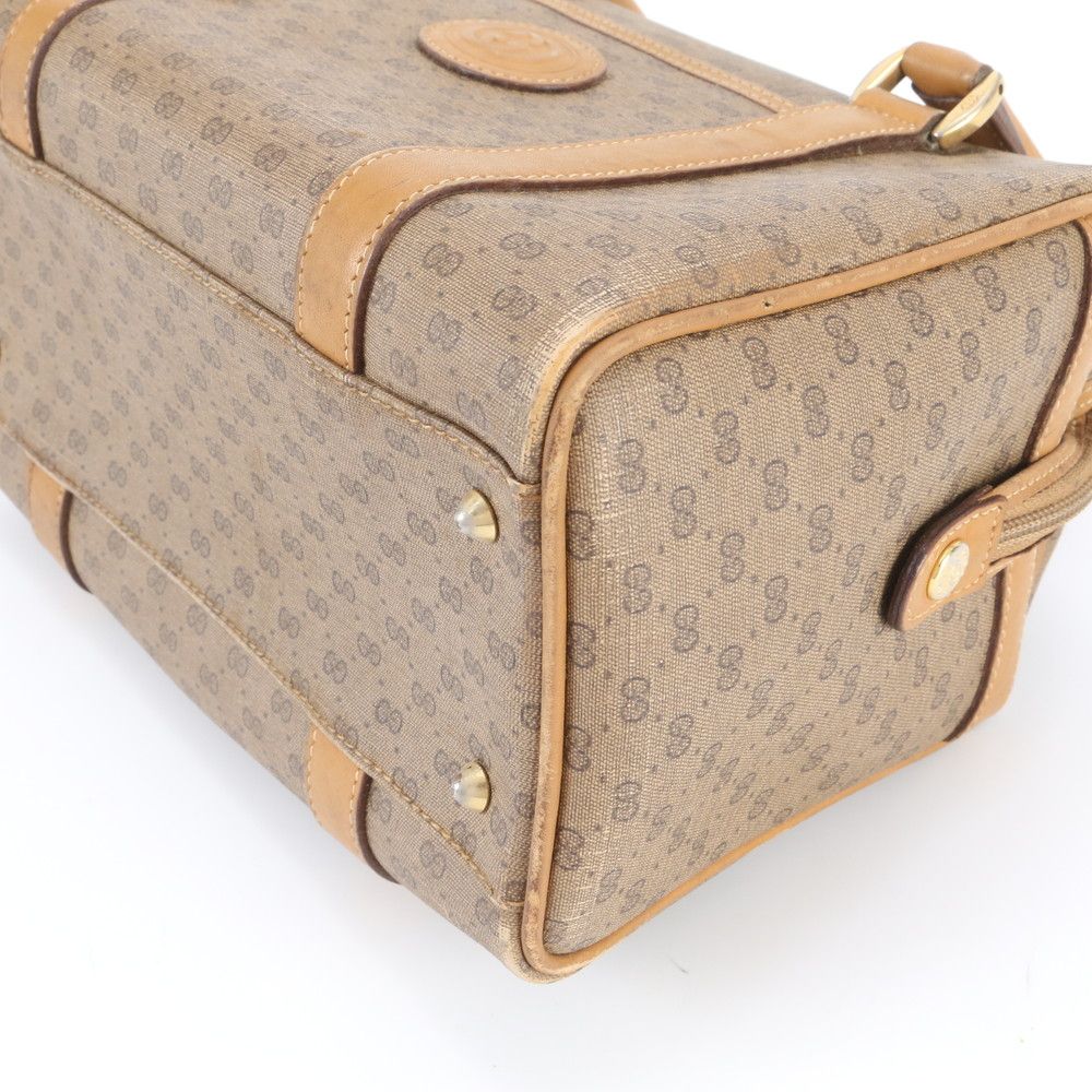 Gucci Vintage Micro GG Mini Boston 000 58 Leather Handbag Tote Ree — view 4