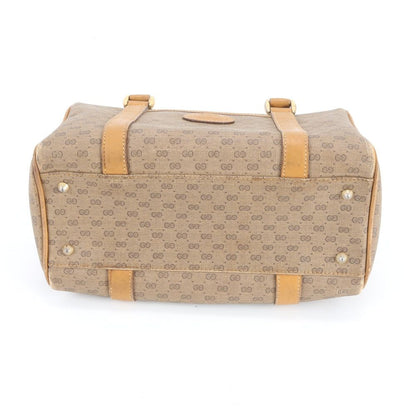 Gucci Vintage Micro GG Mini Boston 000 58 Leather Handbag Tote Ree — view 6
