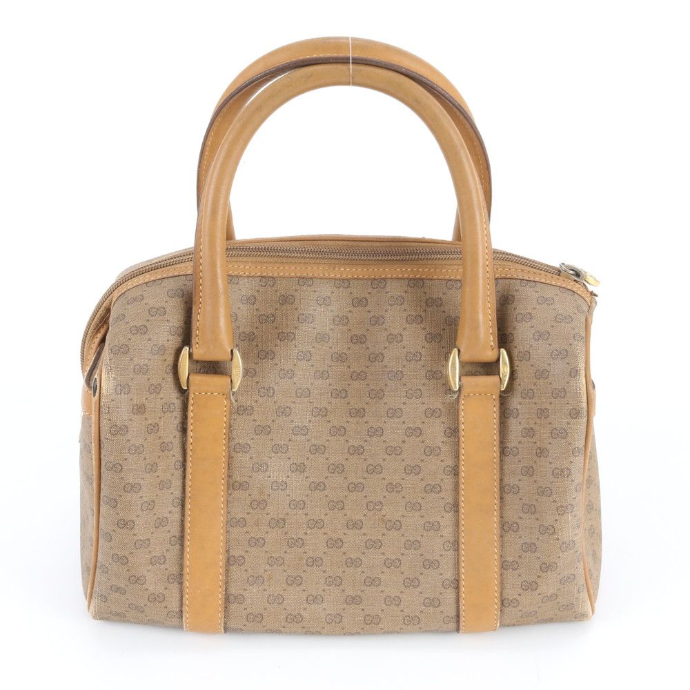 Gucci Vintage Micro GG Mini Boston 000 58 Leather Handbag Tote Ree — view 3