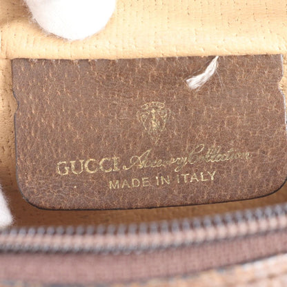 Gucci Vintage GG Supreme Sherry Line Leather Clutch Pouch Business Ree — view 7