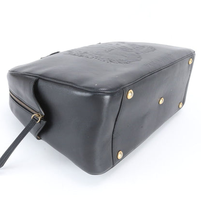 Gucci Tiger Leather Boston Bag Business Trip Tote Travel Black Ree — view 5