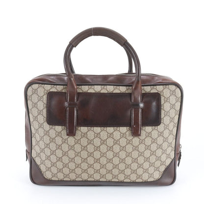 Gucci GG Canvas Leather Business Document Briefcase Tote Brown Ree — view 3