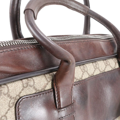 Gucci GG Canvas Leather Business Document Briefcase Tote Brown Ree — view 9