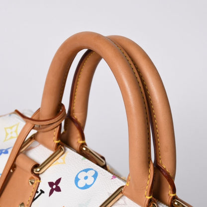 Louis Vuitton Speedy 30 Handbag Monogram Multicolor Takashi Murakami White — view 6