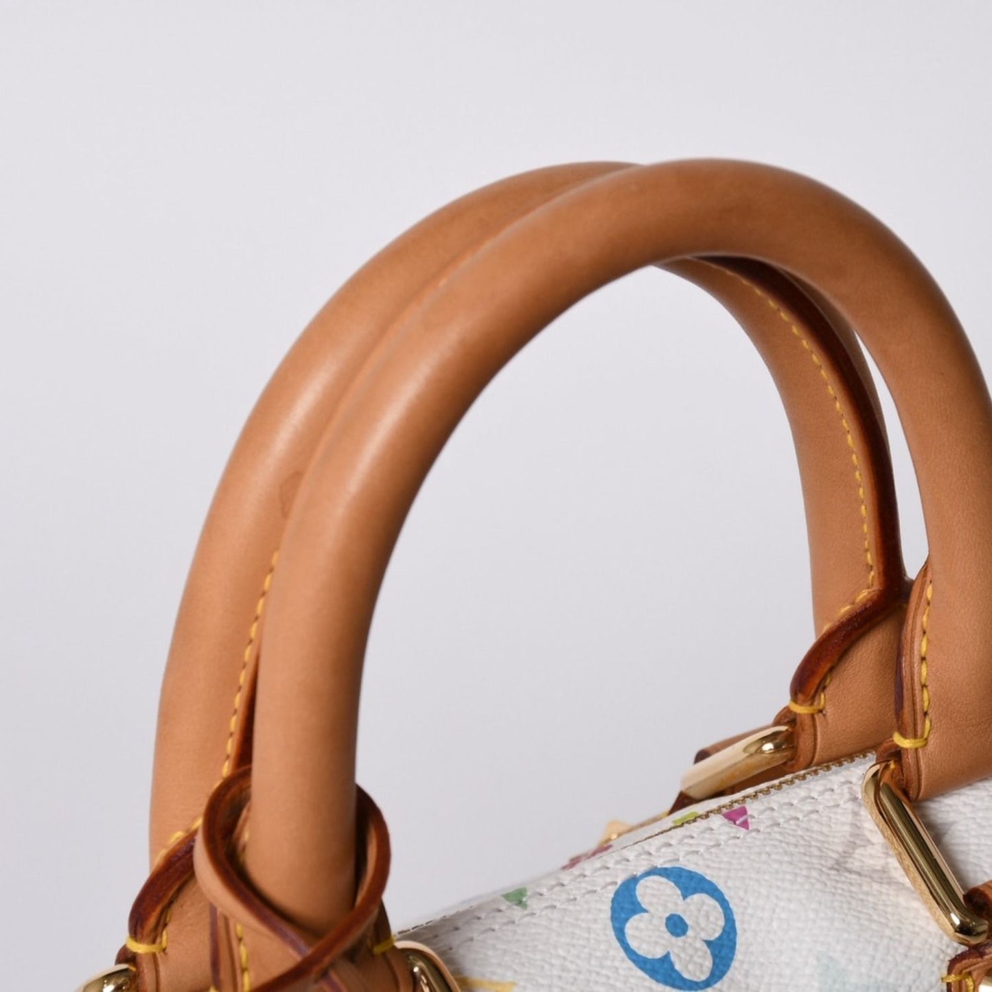 Louis Vuitton Speedy 30 Handbag Monogram Multicolor Takashi Murakami White — view 7