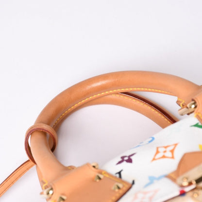 Louis Vuitton Speedy 30 Handbag Monogram Multicolor Takashi Murakami White — view 8