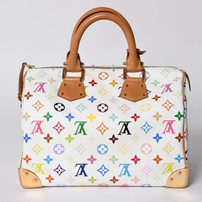 Louis Vuitton Speedy 30 Handbag Monogram Multicolor Takashi Murakami White — view 2