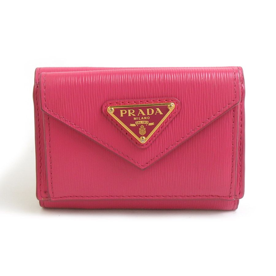 Prada Trifold Wallet Gold