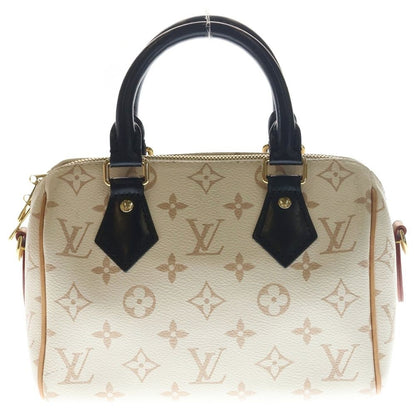 Louis Vuitton Speedy Bandouliere 20 Monogram Dune Leather 2-Way Bag Gold Ivory