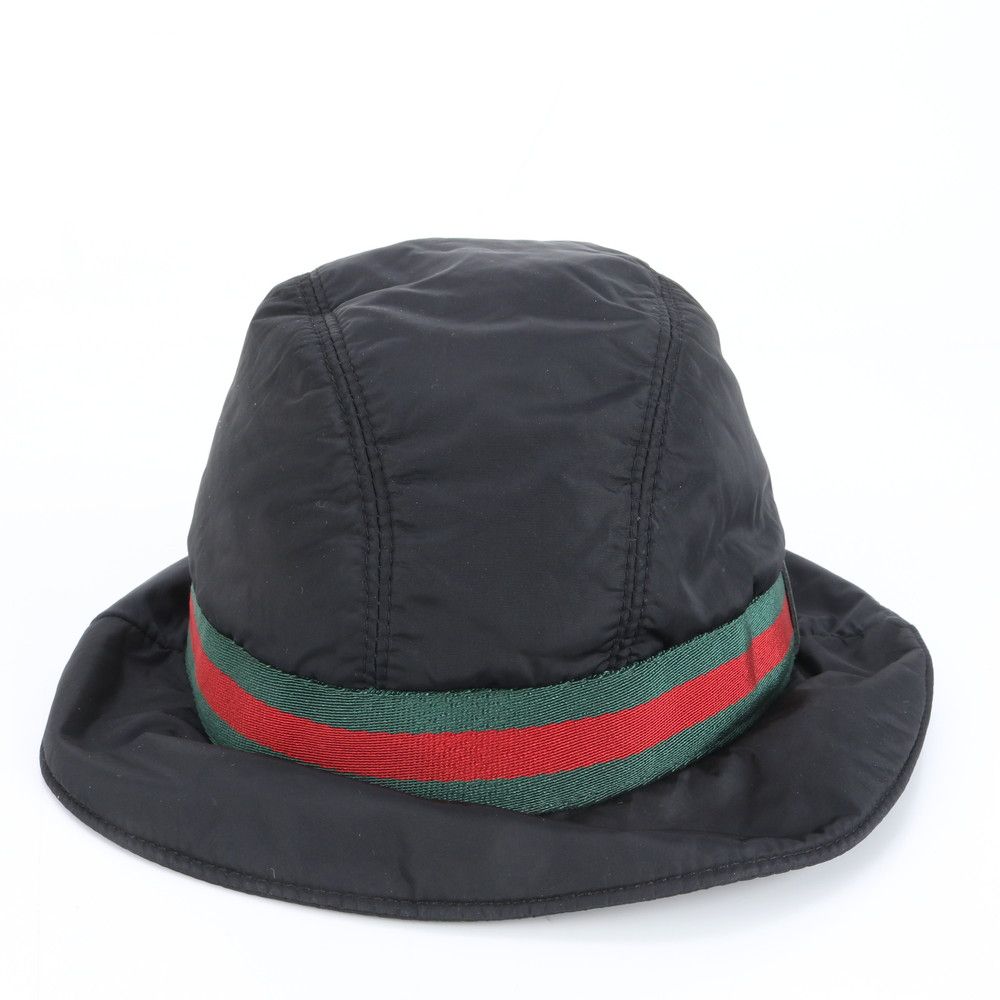 Gucci Sherry Line Bucket Hat L Hat Leather Nylon Rnm — view 4