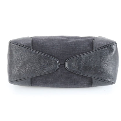 Gucci Guccissima Leather Canvas Shoulder Bag Black Eem — view 5