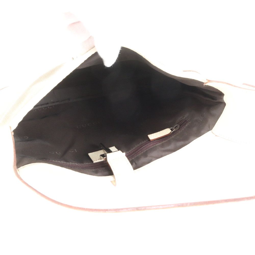 Gucci Jackie 001 Leather Shoulder Bag Silver Ree — view 7