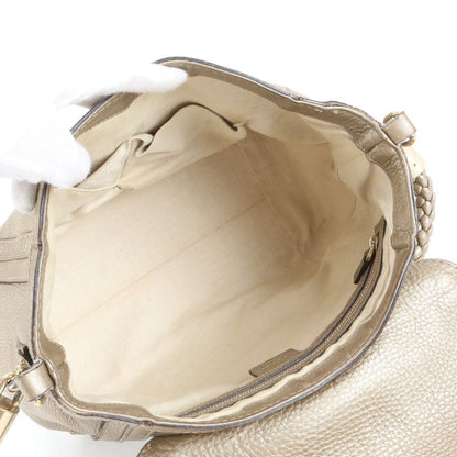 Gucci Bella Ribbon Bamboo Tassel Leather Shoulder Bag Gold Mee — view 7