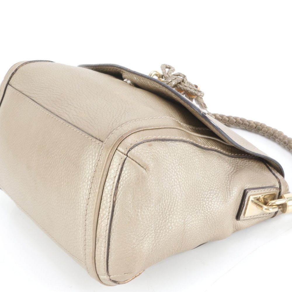 Gucci Bella Ribbon Bamboo Tassel Leather Shoulder Bag Gold Mee — view 6