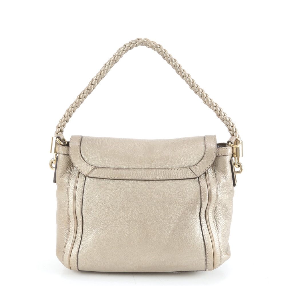 Gucci Bella Ribbon Bamboo Tassel Leather Shoulder Bag Gold Mee — view 3